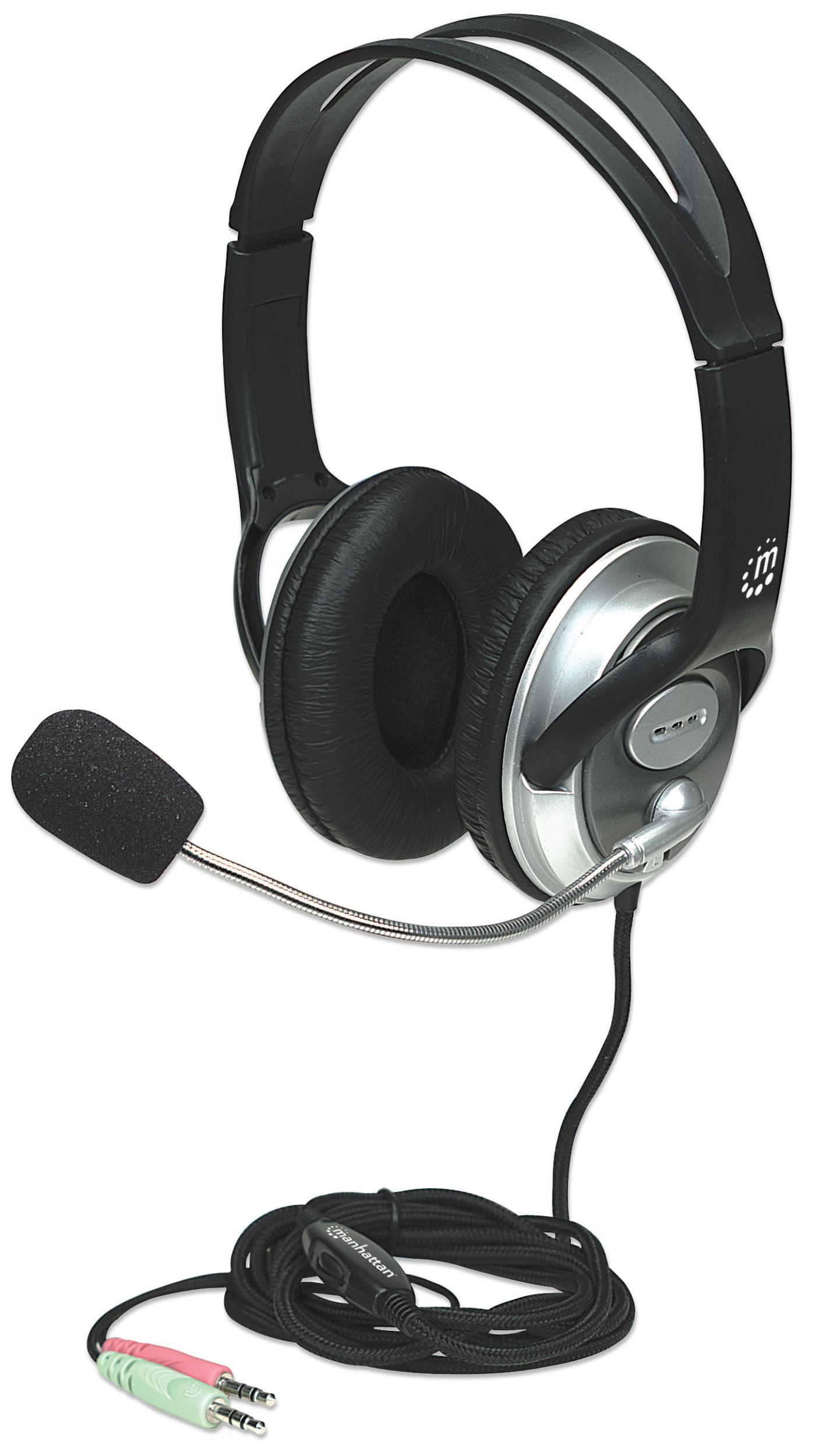 Cuffia Stereo Classica con Microfono 2x3.5mm