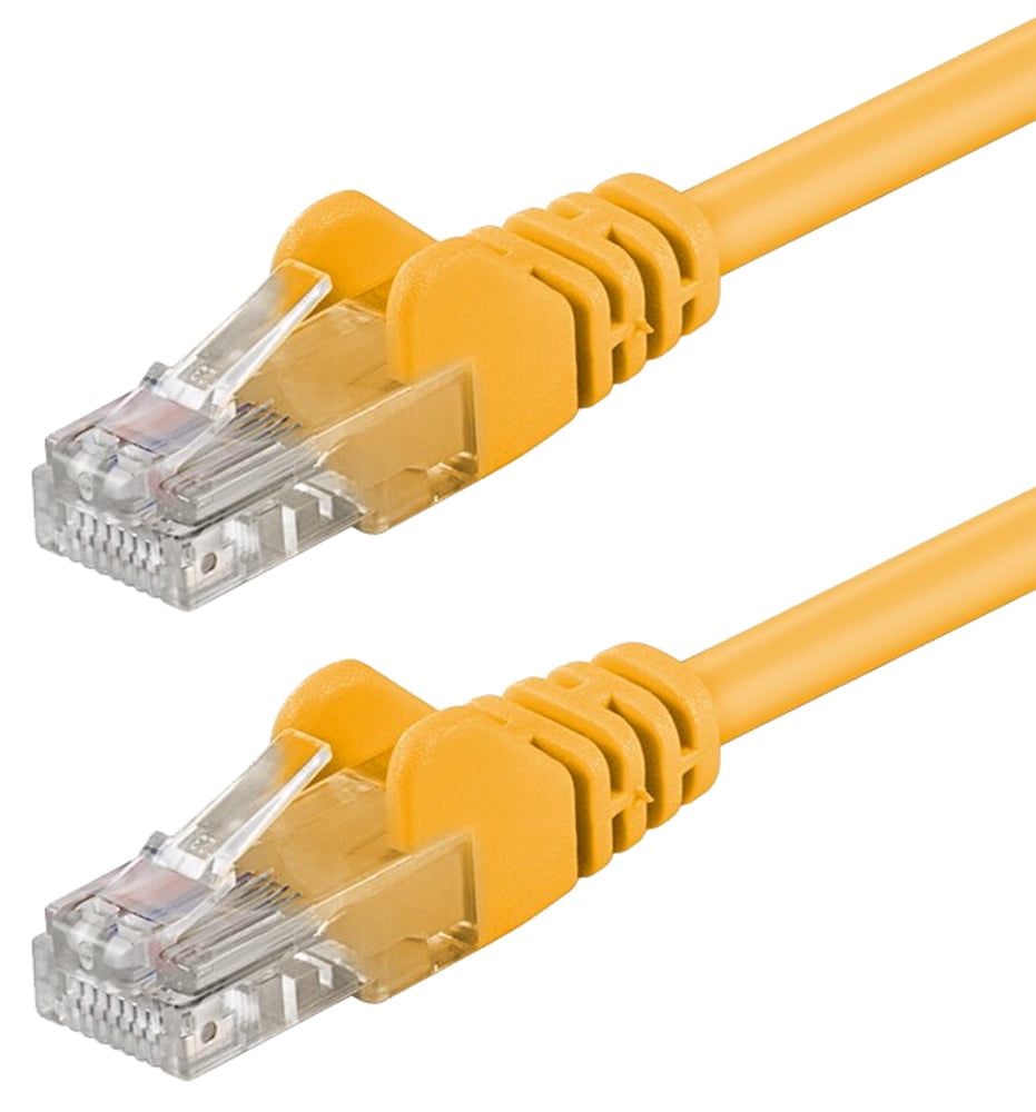 Cavo di rete Patch in Rame Cat. 5e Giallo UTP 2 m