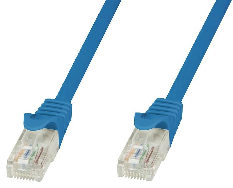 Cavo di rete Patch in CCA Cat.5E Blu UTP 0,5m
