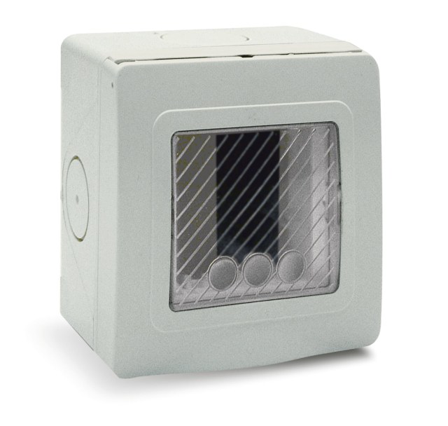 Contenitore Autoportante Stagno IP55 per Tubo Sportello con Membrana Cedibile 1 Modulo Bianco