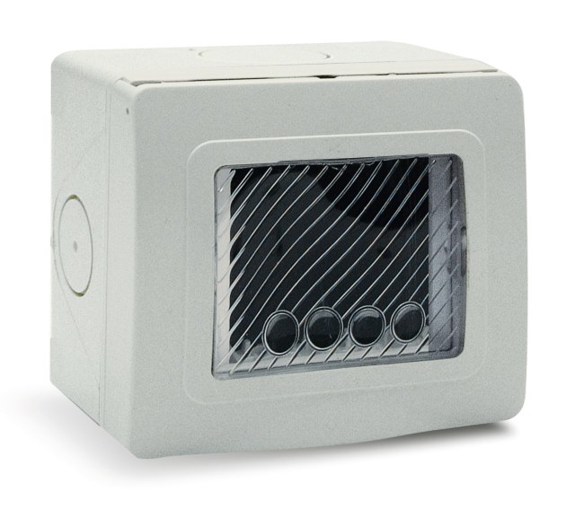 Contenitore Autoportante Stagno IP55 per Tubo Sportello con Membrana Cedibile 3 Moduli Bianco