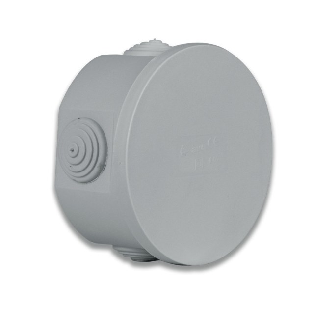 Scatola Rotonda IP44 di Derivazione da Parete con Passacavi