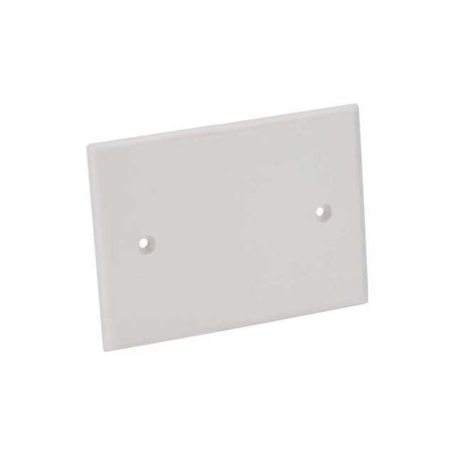 Coperchio Ribassato con Viti per Scatola da Incasso Rettangolare 3 Moduli Bianco
