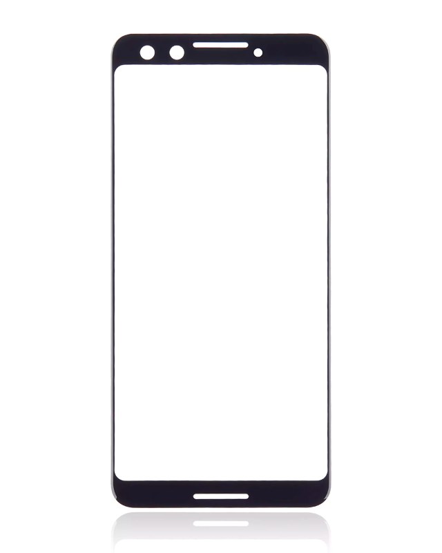Front Cover Vetro per Google Pixel 3 (Just Nero)