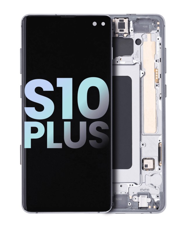 Display OLED completo con Frame per Samsung Galaxy S10 Plus (Service Pack) (Prism / Ceramic Nero)