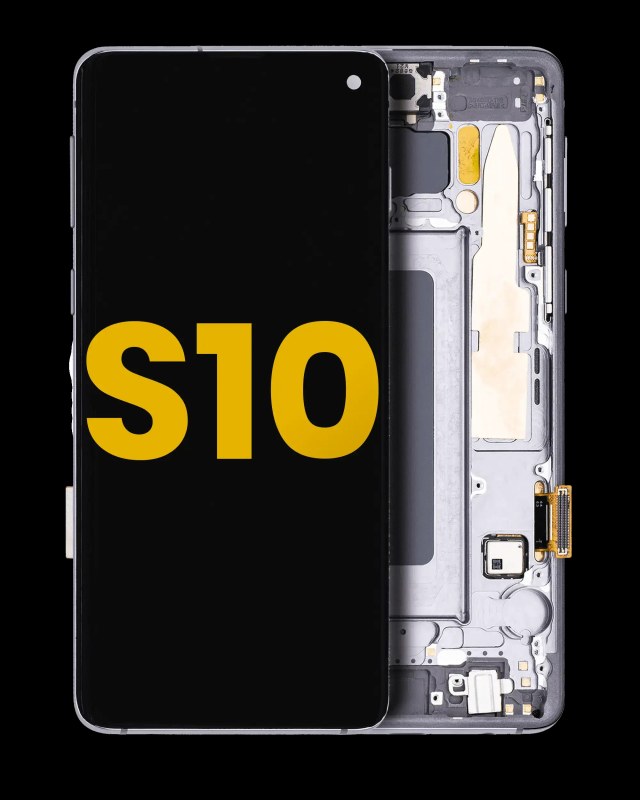 Display OLED completo con Frame per Samsung Galaxy S10 (Refurbished) (Prism / Ceramic Nero)