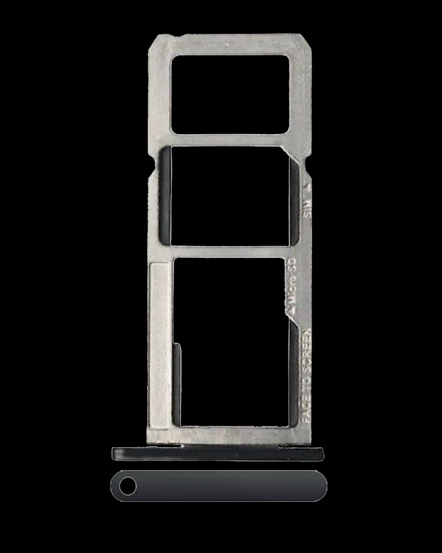 Carrellino doppia SIM per Motorola Moto G6 Play / G6 Forge (XT1922 / 2018) (Nero)