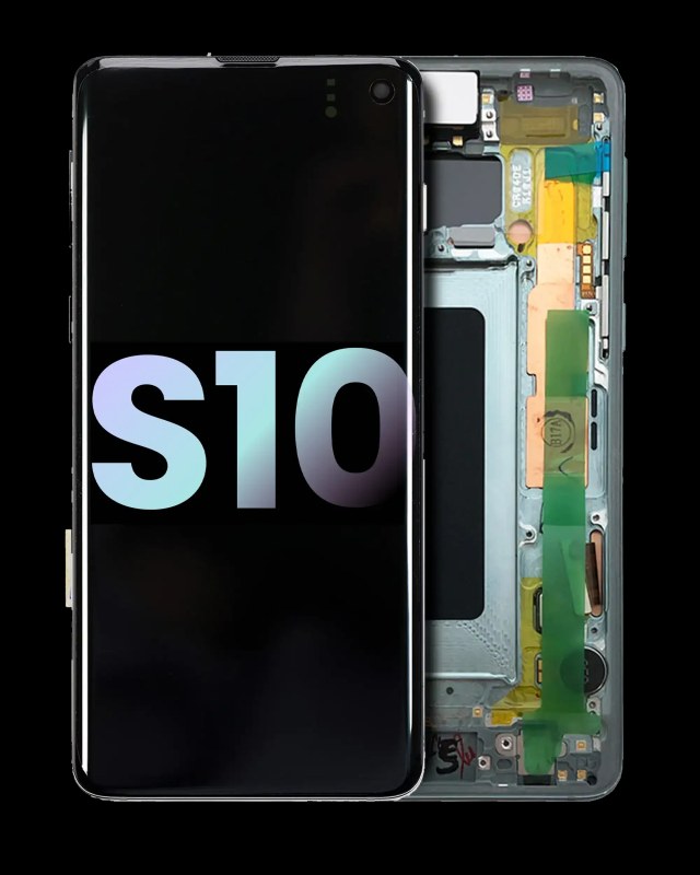 Display OLED completo con Frame per Samsung Galaxy S10 (Service Pack) (Prism Verde)