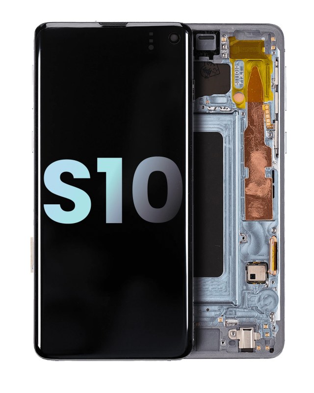 Display OLED completo con Frame per Samsung Galaxy S10 (Service Pack) (Prism Blu)