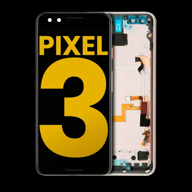 Display OLED completo con Frame per Google Pixel 3 (Refurbished) (Rosa)