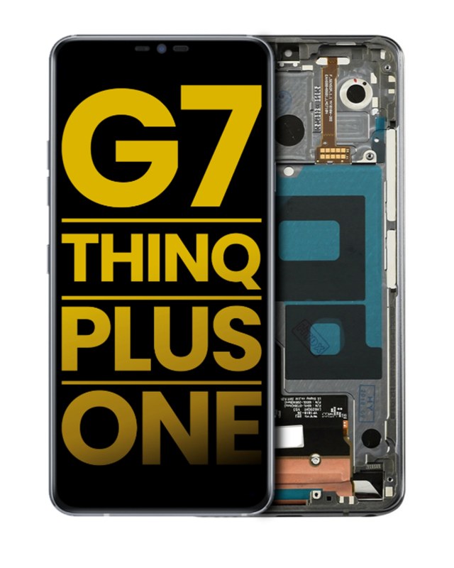 Display LCD completo con Frame per LG G7 ThinQ / G7 Plus / G7 One (Refurbished) (Grigio)