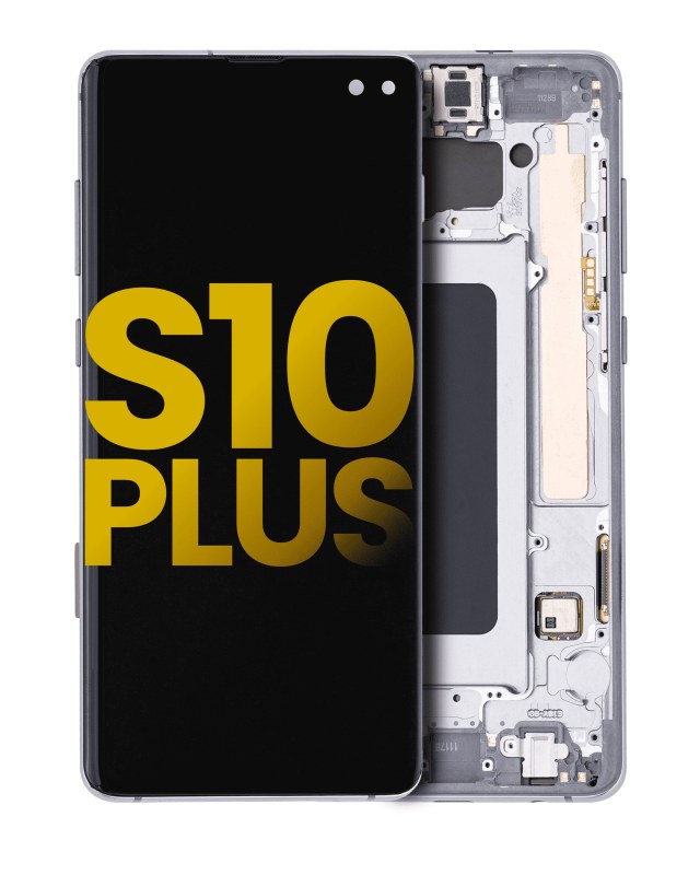 Display OLED completo con Frame per Samsung Galaxy S10 Plus (Refurbished) (Prism / Ceramic Nero)