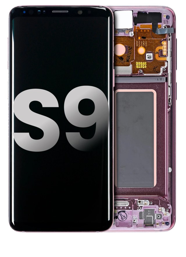 Display OLED completo con Frame per Samsung Galaxy S9 (Used Service Pack Pull: Grade B/C) (Lilac Viola)
