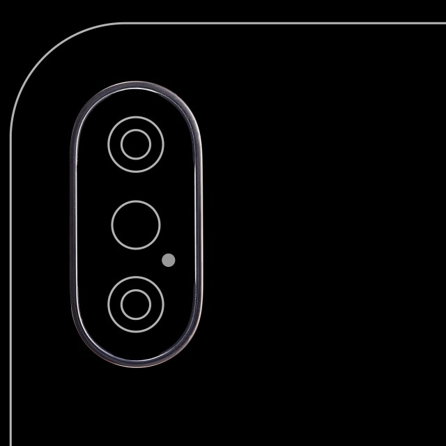 Cornice fotocamera posteriore Ring Only per iPhone X (Grigio siderale) (10 pezzi)
