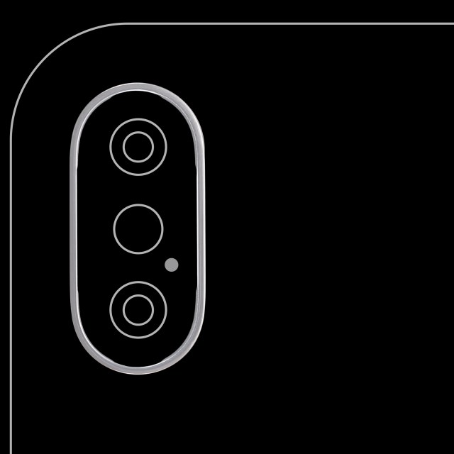 Cornice fotocamera posteriore Ring Only per iPhone X (Argento) (10 pezzi)