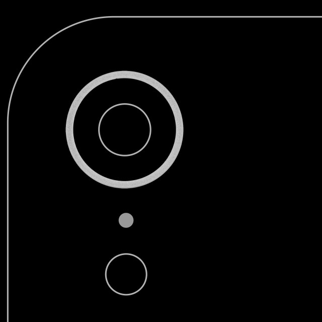 Cornice fotocamera posteriore Ring Only per iPhone XR (Bianco) (10 pezzi)