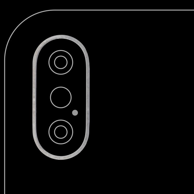 Cornice fotocamera posteriore Ring Only per iPhone XS / XS Max (Argento) (10 pezzi)