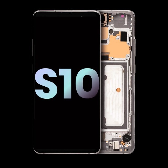 Display OLED completo con Frame per Samsung Galaxy S10 5G (Service Pack) (Crown Argento)