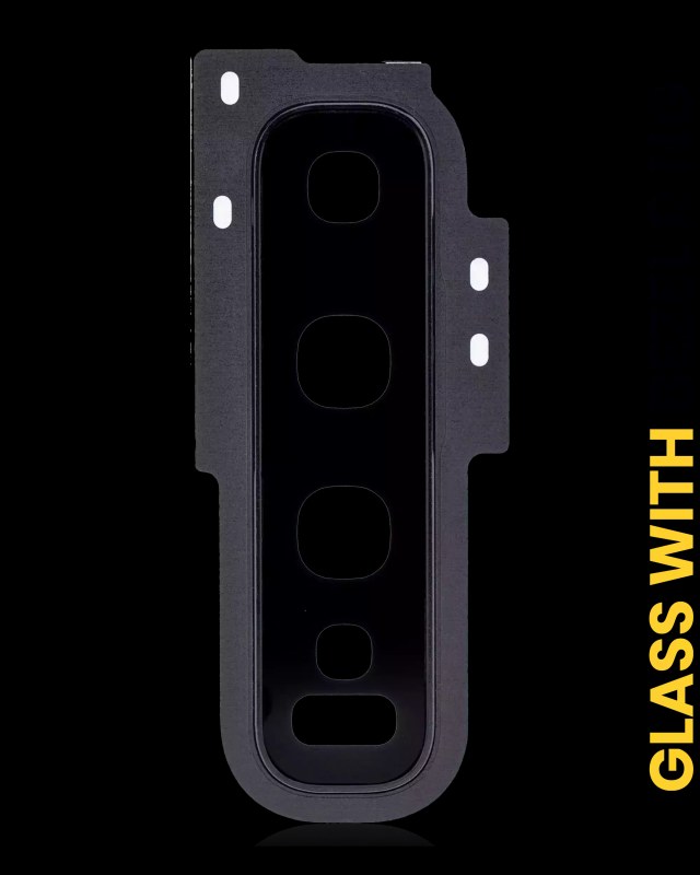 Lente fotocamera posteriore con Cover Cornice Ring per Samsung Galaxy S10 (Prism Nero)