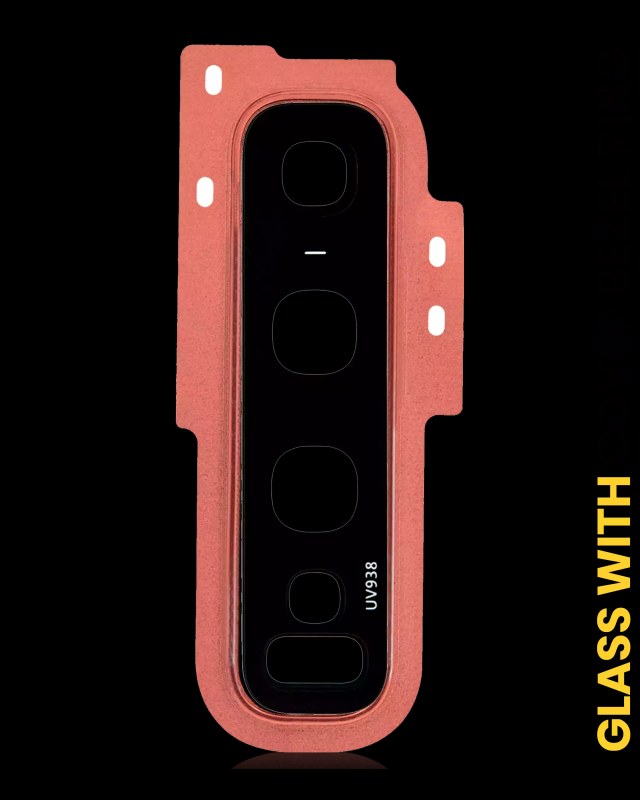 Lente fotocamera posteriore con Cover Cornice Ring per Samsung Galaxy S10 (Flamingo Rosa)