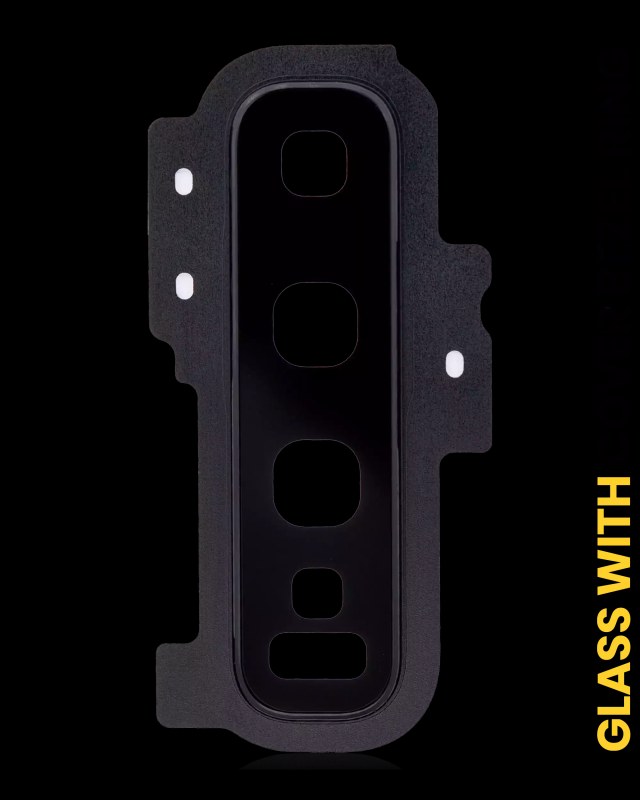 Lente fotocamera posteriore con Cover Cornice Ring per Samsung Galaxy S10 Plus (Prism Nero)