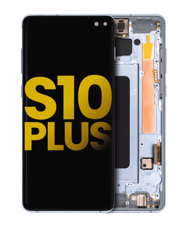 Display OLED completo con Frame per Samsung Galaxy S10 Plus (Refurbished) (Prism Blu)