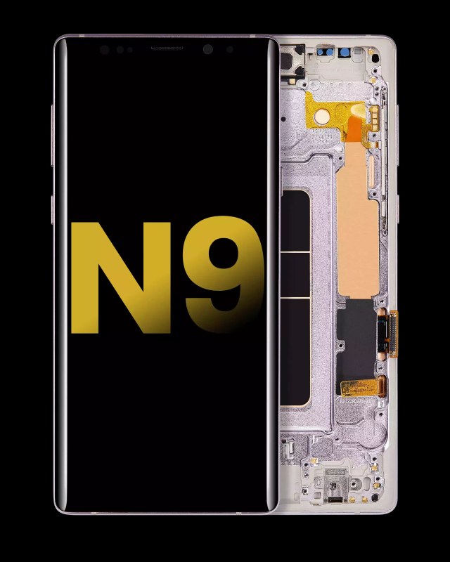 Display OLED completo con Frame per Samsung Galaxy Note 9 (Refurbished) (Lavanda Viola)