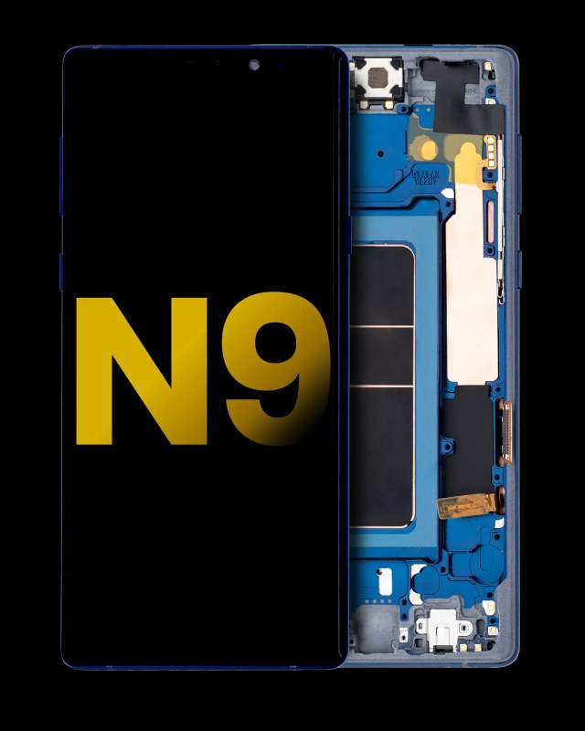 Display OLED completo con Frame per Samsung Galaxy Note 9 (Refurbished) (Ocean Blu)