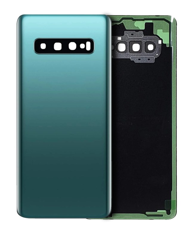 vetro cover posteriore con Vetro fotocamera per Samsung Galaxy S10 Plus (No Logo) (Prism Verde)