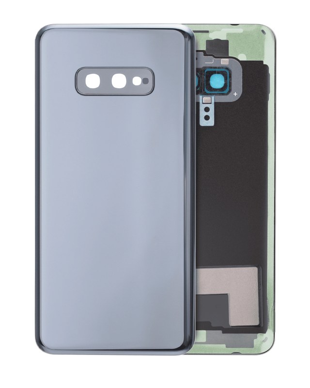 vetro cover posteriore con Vetro fotocamera per Samsung Galaxy S10E (No Logo) (Prism Nero)