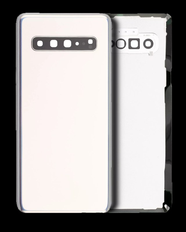 vetro cover posteriore con Vetro fotocamera per Samsung Galaxy S10 5G (No Logo) (Crown Argento)