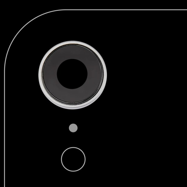 Lente fotocamera posteriore con staffa e Cornice per iPhone XR (Aftermarket Plus) (Bianco) (10 pezzi)