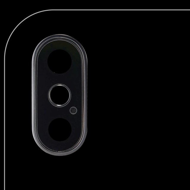 Lente fotocamera posteriore con staffa e Cornice per iPhone XS / XS Max (Argento)
