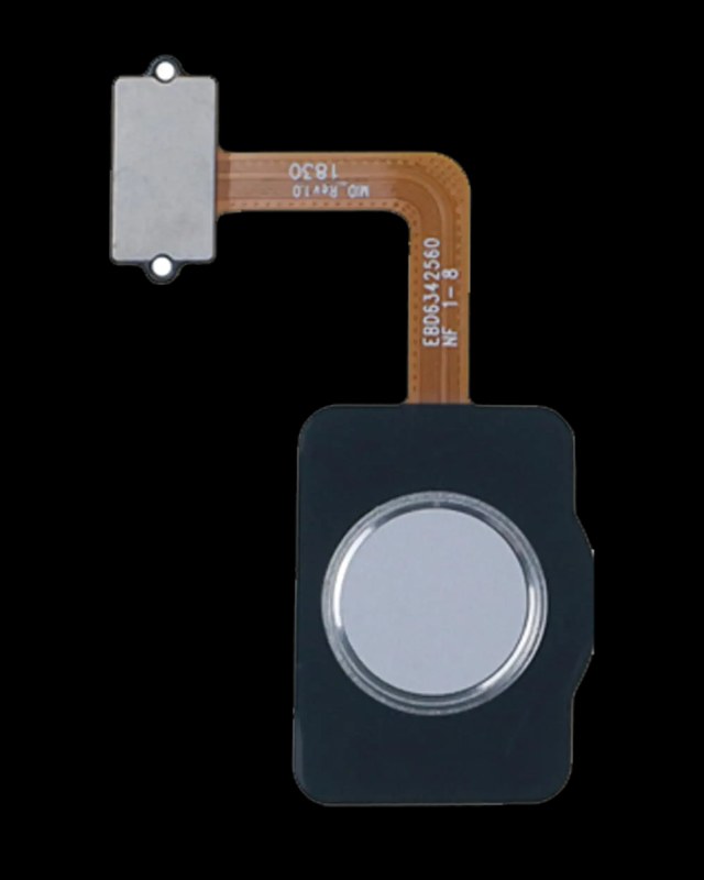 Fingerprint Reader con flat per LG Q7 Alpha / Q7 Plus (Argento)