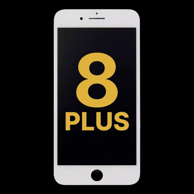 Display LCD completo con Steel Plate per iPhone 8 Plus (Refurbished) (Bianco)