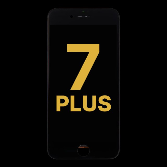 Display LCD completo con Steel Plate per iPhone 7 Plus (Refurbished: LG) (Nero)