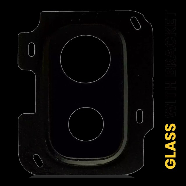 Lente fotocamera posteriore con staffa per Samsung Galaxy J8 (J810 / 2018) (Nero)