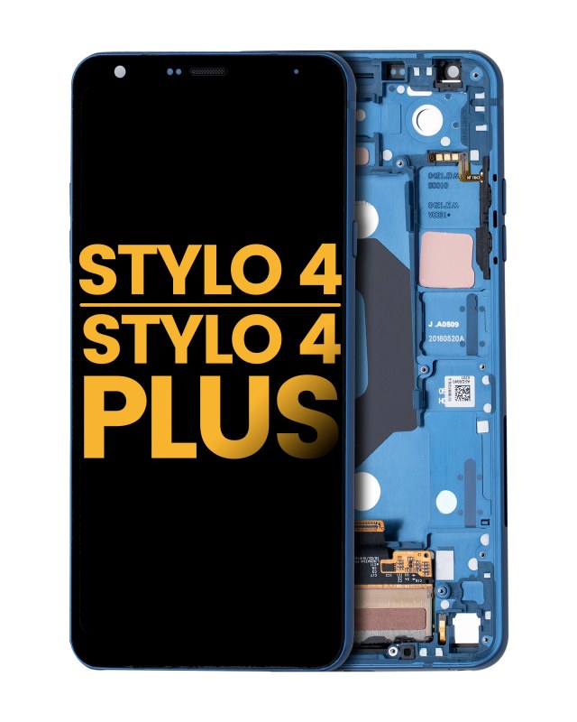 Display LCD completo con Frame per LG Stylo 4 / Stylo 4 Plus (Refurbished) (Moroccan Blu)