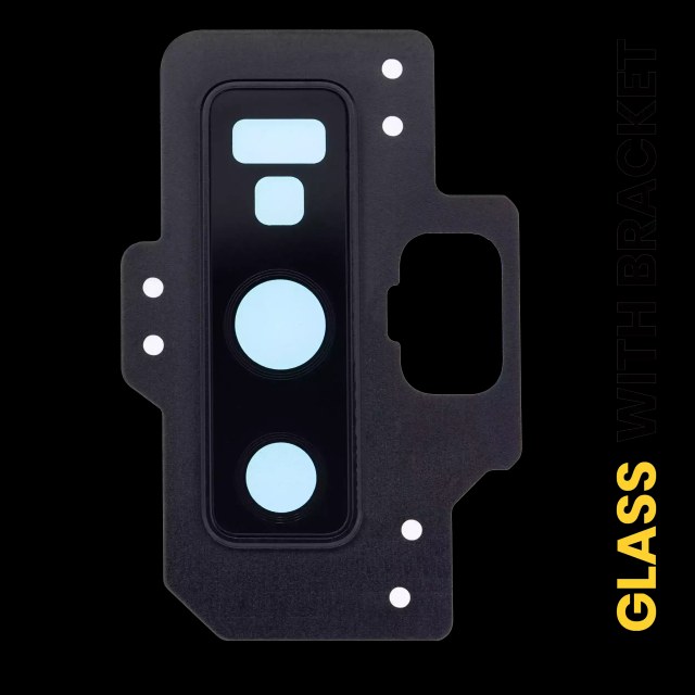 Lente fotocamera posteriore con staffa / Cornice per Samsung Galaxy Note 9 (Mezzanotte Nero)