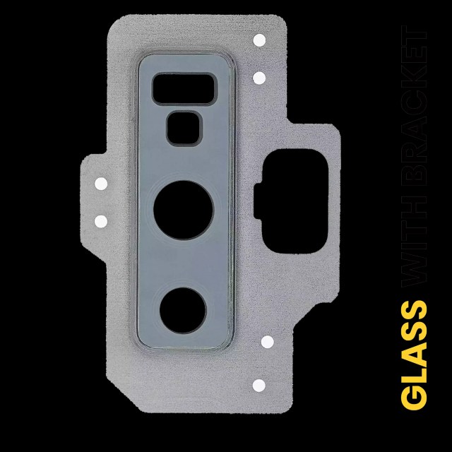 Lente fotocamera posteriore con staffa / Cornice per Samsung Galaxy Note 9 (Cloud Argento)