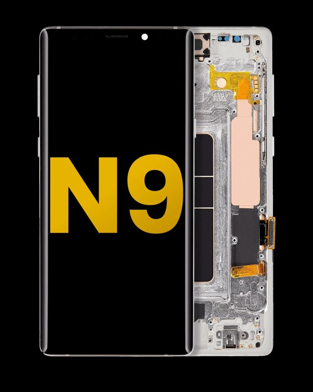 Display OLED completo con Frame per Samsung Galaxy Note 9 (Refurbished) (Cloud Argento)