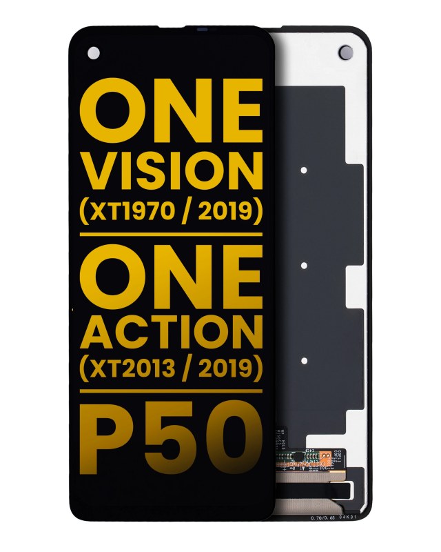Display LCD completo senza Frame per Motorola One Vision (XT1970 / 2019) / One Action (XT2013 / 2019) / P50 (Refurbished) (tutti i colori)