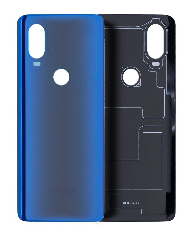 vetro cover posteriore per Motorola One Vision / P50 (XT1970 / 2019) (Sapphire Blu)