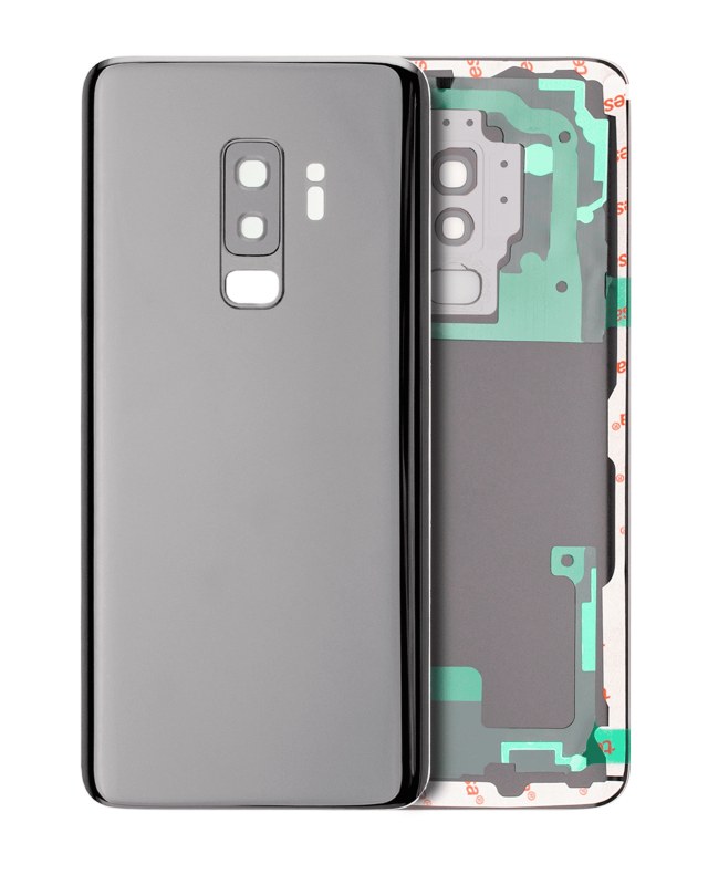 vetro cover posteriore con Vetro fotocamera per Samsung Galaxy S9 Plus (No Logo) (Titanio Grigio)