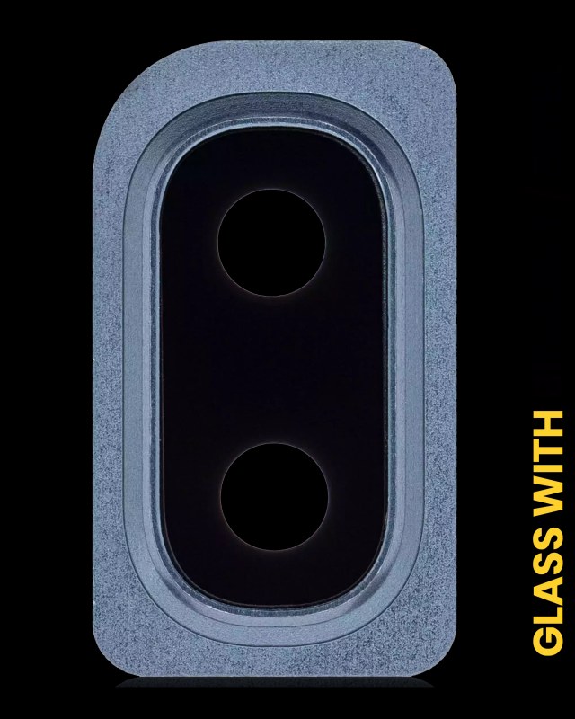 Lente fotocamera posteriore con staffa / Cornice per Samsung Galaxy A10 (A105 / 2019) (Nero)