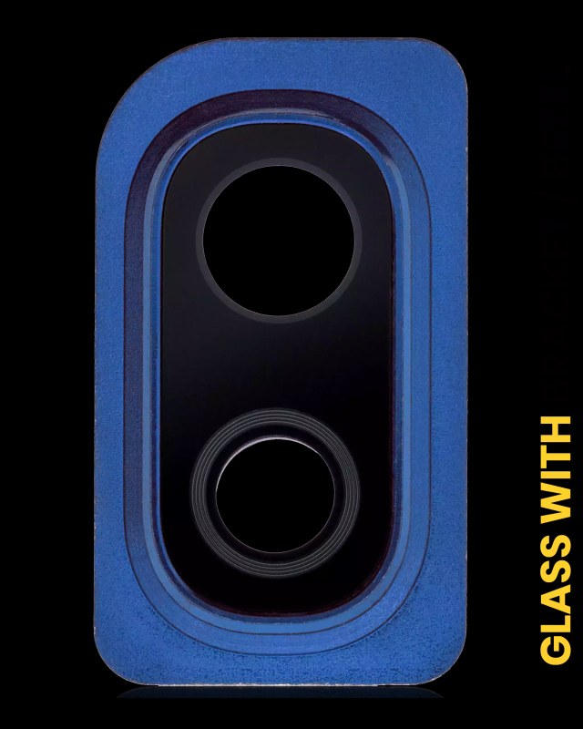 Lente fotocamera posteriore con staffa / Cornice per Samsung Galaxy A10 (A105 / 2019) (Blu)