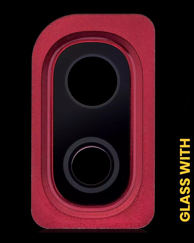 Lente fotocamera posteriore con staffa / Cornice per Samsung Galaxy A10 (A105 / 2019) (Rosso)