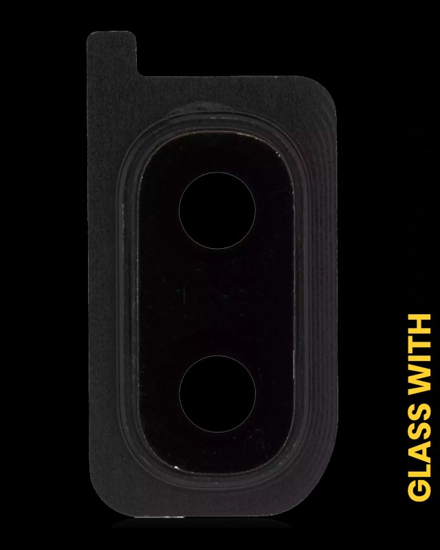 Lente fotocamera posteriore con staffa / Cornice per Samsung Galaxy A20 (A205 / 2019) (Nero)