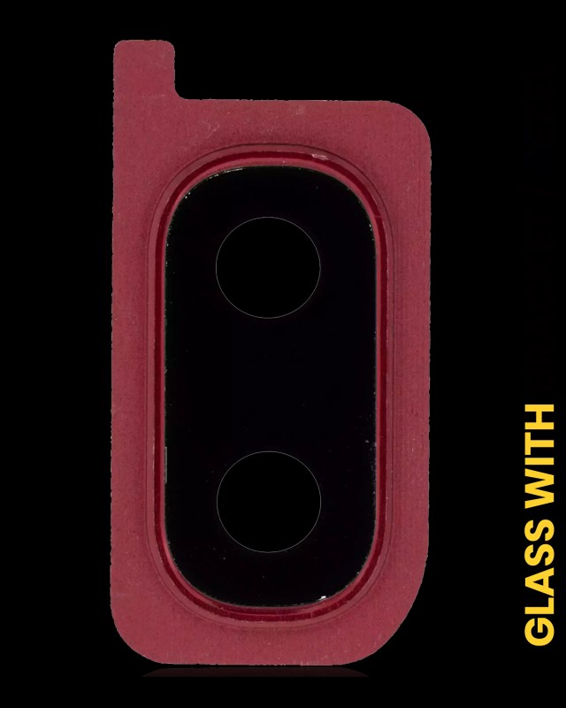 Lente fotocamera posteriore con staffa / Cornice per Samsung Galaxy A20 (A205 / 2019) (Rosso)
