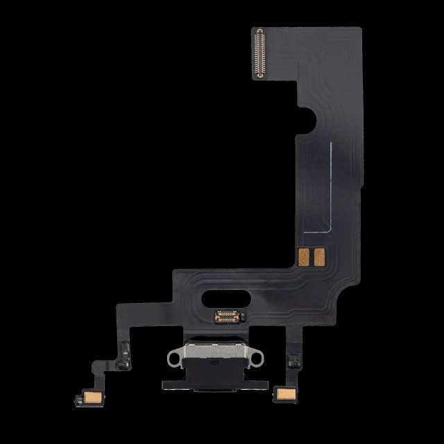 Flat connettore di ricarica per iPhone XR (Aftermarket) (Nero)